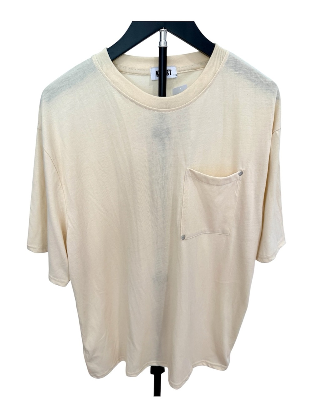 Krost Men's Rivet Pocket T-Shirt Size L Beige NWT